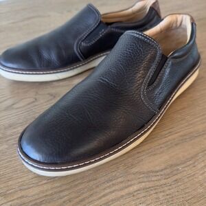 Johnston & Murphy J&M Shoes Mens Loafer McGuffey Sheep Skin Black Leather 8.5 M